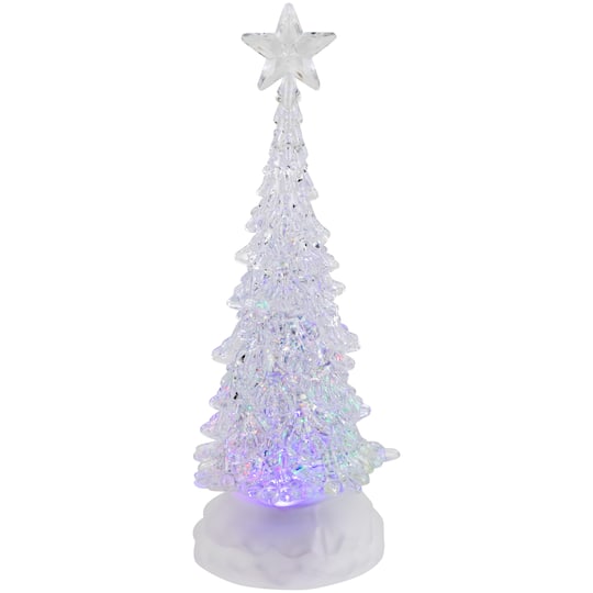 10.5" Pre-Lit Multicolor LED Lighted Acrylic Christmas Tree Decoration By Northlight in Clear | Michaels®